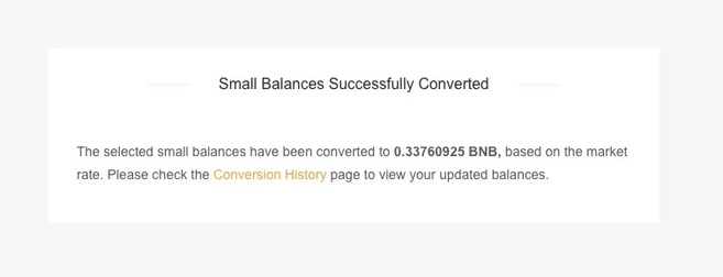 Convertendo Dust na Binance
