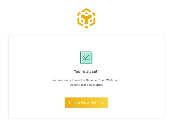 Créer un portefeuille sur Binance DEX