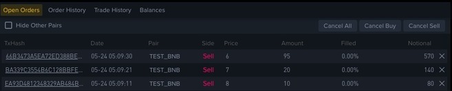 Wytłumaczenie działania systemu dopasowującego strony zlecenia na Binance DEX