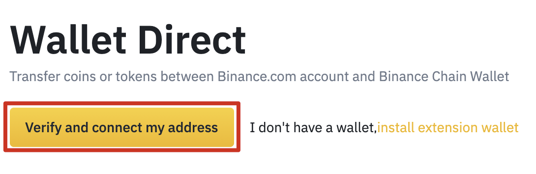 Binance smart chain wallet