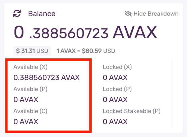 avalanche wallet metamask