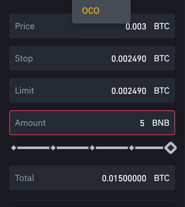 oco trade binance